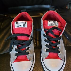 Converse Kids' Sneakers in Gray and Red